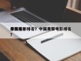 中国前十
黑帮电影排名？中国黑帮电影排名
？