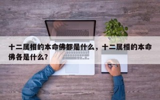 十二属相的本命佛都是什么，十二属相的本命佛各是什么？