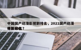 中国国产动漫影视剧排名，2021国产动漫电影排名
榜前10名？