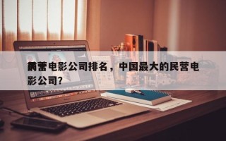 前十
民营电影公司排名，中国最大的民营电影公司？
