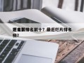近日前十
烂电影排名前十？最近烂片排名
榜？
