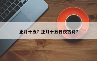 正月十五？正月十五日夜古诗？