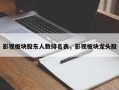 影视板块股东人数排名表，影视板块龙头股