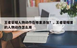 王者荣耀人物动作在哪里添加？，王者荣耀里的人物动作怎么用
