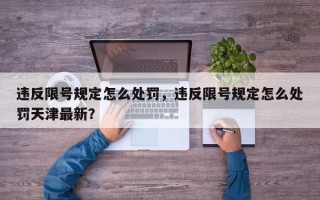 违反限号规定怎么处罚，违反限号规定怎么处罚天津最新？