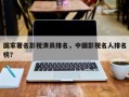 国家著名影视演员排名，中国影视名人排名
榜？