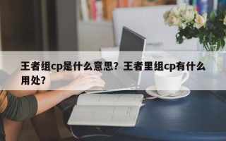 王者组cp是什么意思？王者里组cp有什么用处？