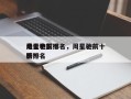 周星驰前十
绝世电影排名，周星驰前十
电影排名
榜？